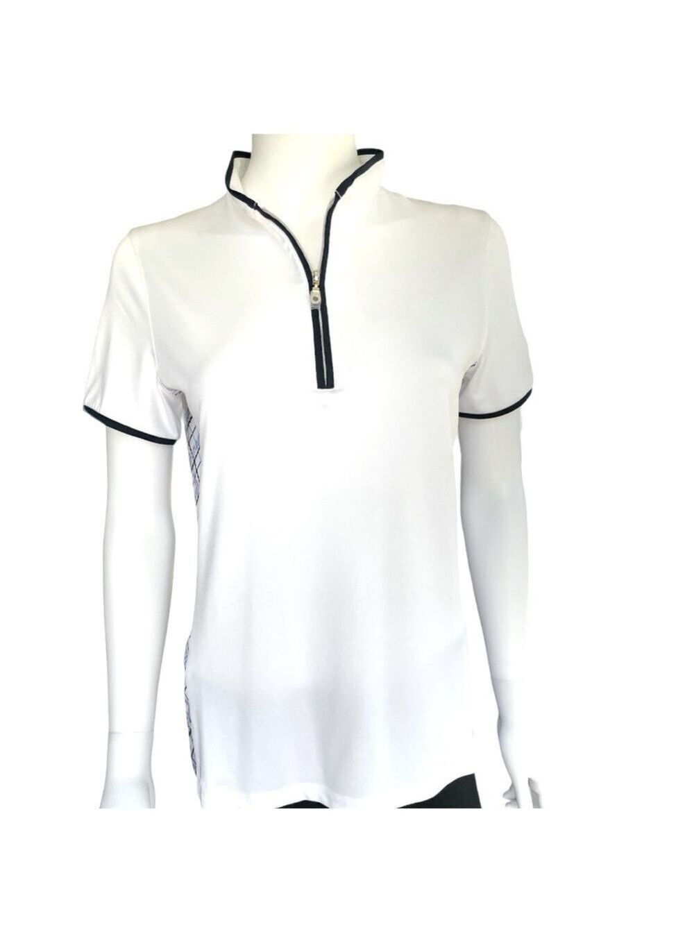NWT Kate Lord 1/4 Zip Short Sleeve Golf Top Size Small